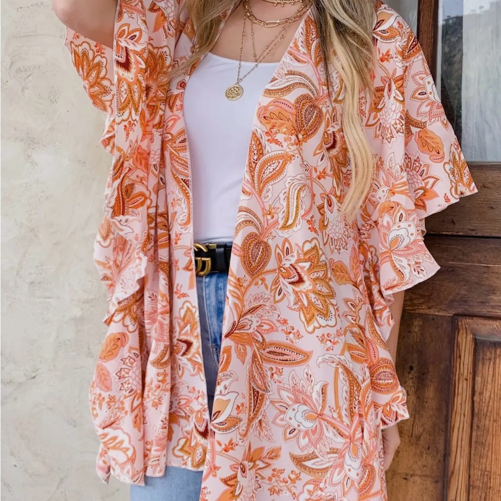 Ruffle Kimono